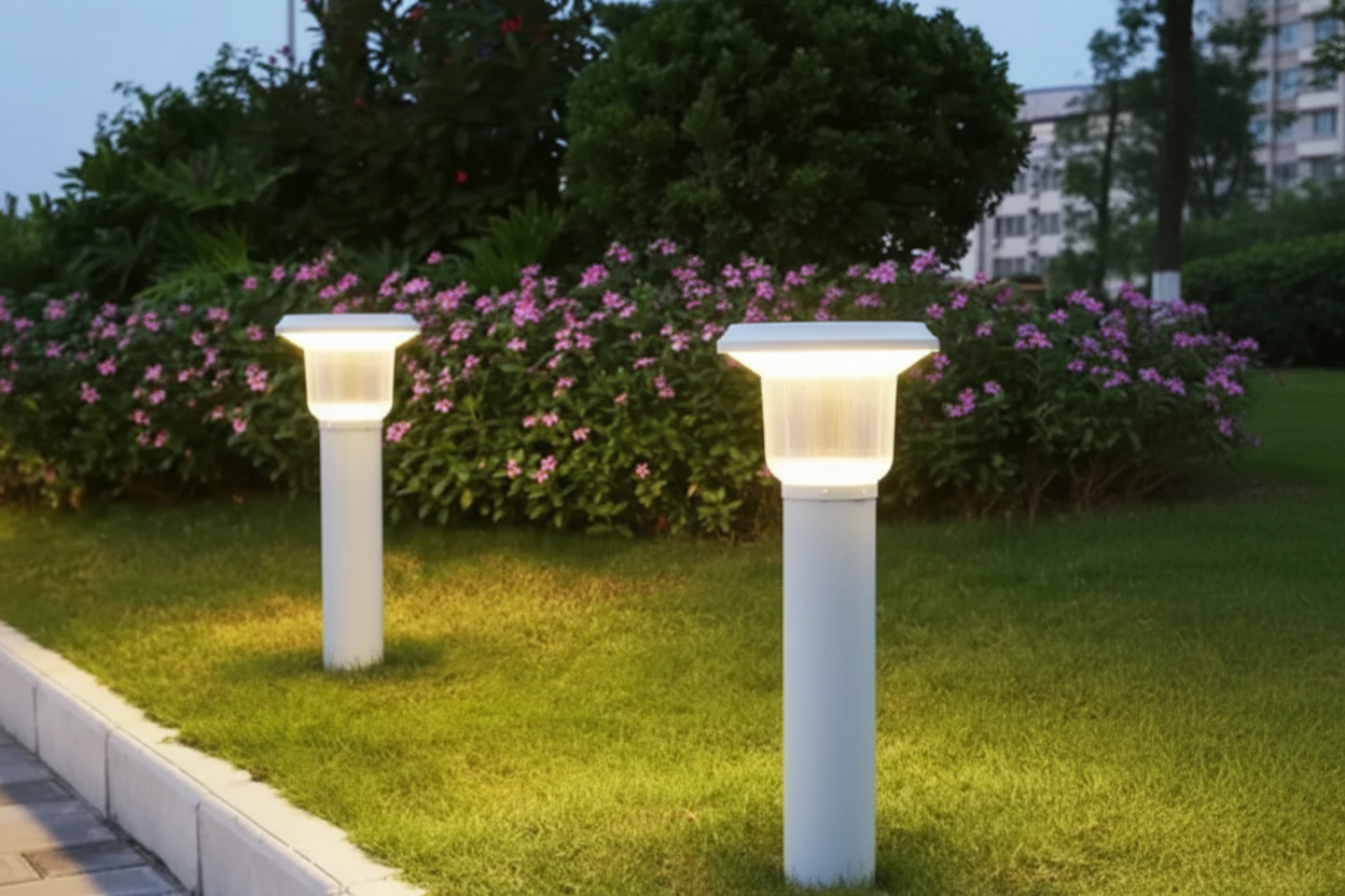 Borne pour pilier Champignon blanc
