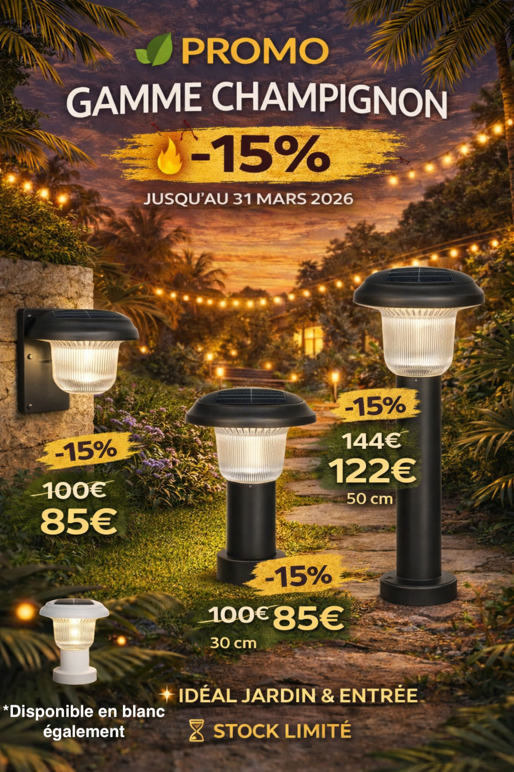 -15% sur toute la gamme Champignon