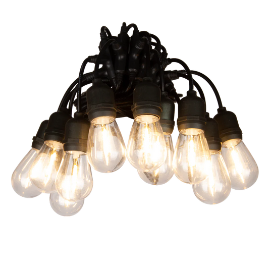 Guirlande solaire avec grosses ampoules 20m